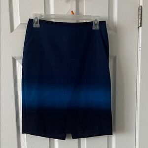 LOFT Navy Blue Gradient Pencil Skirt